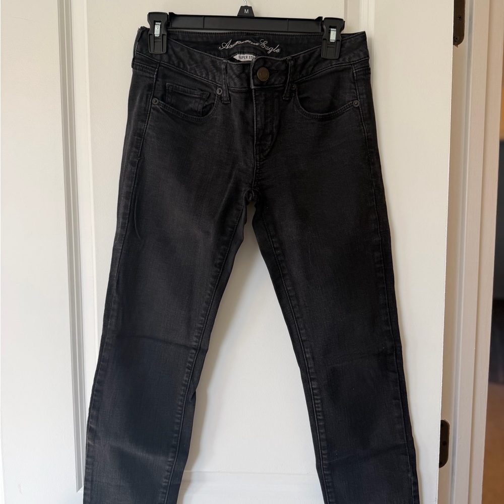 American Eagle Outfitters Women's Dark Black Skinny Jeans
